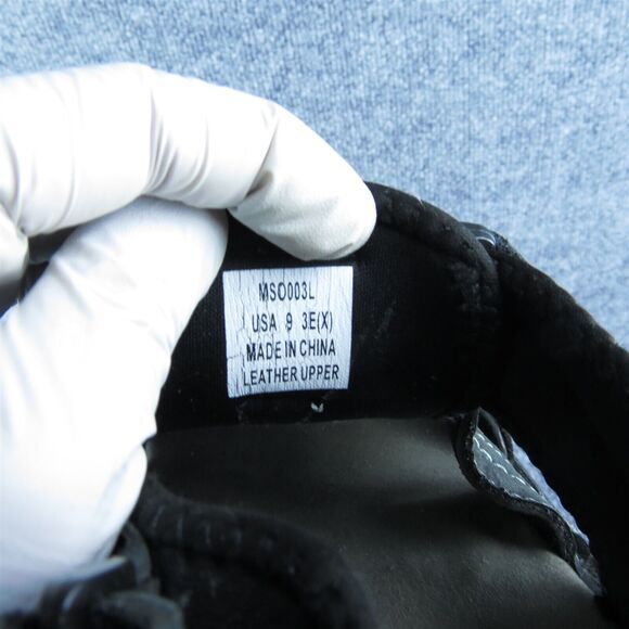 Propét Men Fisherman Shoes Size 9 Extra Wide Black Leather Lace Up - Picture 7 of 10